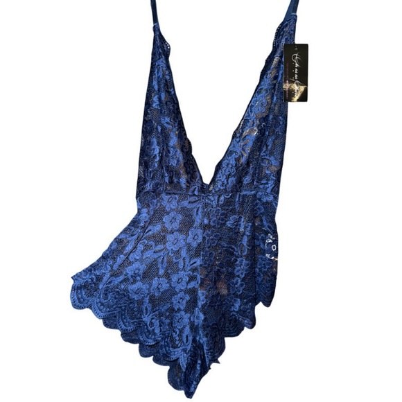 Oh La La Cheri Cortney‎ Lace Bodysuit - Estate Blue Size L/XL - Picture 5 of 10